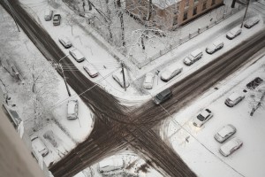 Icy intersection